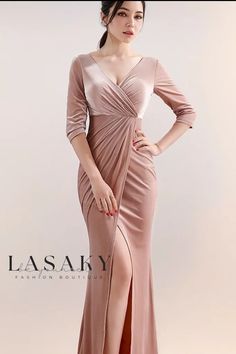 Lasaky - Elegant Autumn Black Long-Sleeved Fishtail Silky Velvet Evening Gown: Achieve a Sophisticated and Captivating Appeal for Formal Occasions Velvet Evening Gown, Long Sleeve Evening Gowns, Formal Style, Formal Attire, Evening Gown, Formal Occasion, Evening Gowns, Long Sleeve Dress, Velvet