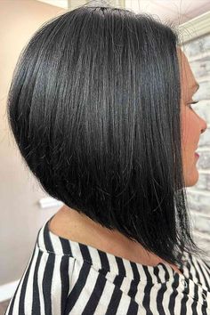 Concave Long Bob for Black Hair Black Bob Hairstyles, Chic Hairstyle