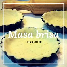 four pies sitting on top of a table with the words masa brasil in front of them