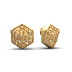 Explore the allure of stunning Italian gold Diamond earrings featuring a captivating geometric pattern. Elevate your style with these statement gold diamond stud earrings, adorned with the exquisite Sashiko Japanese pattern, showcasing a harmonious blend of Italian craftsmanship and Japanese design. Embrace the unique charm of hexagonal earrings, making a bold statement in the world of gold jewelry. Discover the perfect fusion of elegance and modernity with these Italian gold geometric earrings – a testament to style and sophistication. 14k or 18k Gold Natural Diamonds G VS 0,14 Ct Tw Made in Italy Earrings Diamond Studs, Gold Diamond Earrings Studs, Gold Diamond Studs, Jeweled Earrings, Italian Jewelry, Earrings Diamond, Gold Diamond Earrings, Japanese Patterns, Japan Design