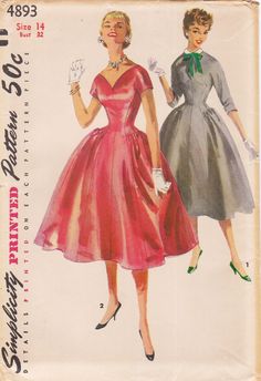 an old fashion sewing pattern from the 1950's