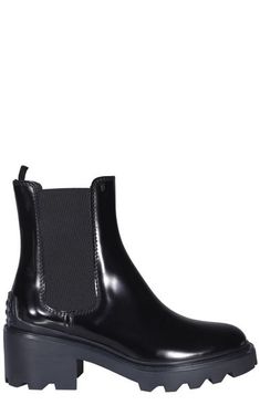 B999 TOD'S LEATHER ANKLE BOOT Leather Heel Boots, Italian Leather Boots, Baguette Bags, Botas Chelsea, Leather Heeled Boots, Black Chelsea Boots, Leather Chelsea Boots, Leather Cap, Beach Tote Bags