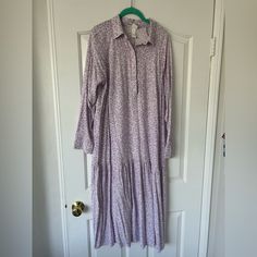 Hm Maxi Dress Purple Little Flowers Size M Brand New H&m Dresses For Fall Day Out, H&m Fall Day Out Dress, H&m Dresses For Day Out In Fall, H&m Fall Dresses For Day Out, Casual Flowy Midi Dress By H&m, Flowy Casual Midi Dress By H&m, H&m Long Sleeve Maxi Dress For Daywear, H&m Long Sleeve Midi Dress For Spring, H&m Long Sleeve Spring Midi Dress