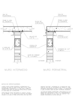 an architectural drawing showing the details of a building