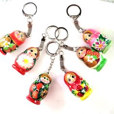 nesting doll russian wood keychain Stacking Dolls, Wooden Keychain, Russian Nesting Dolls, Bag Diy, Nesting Dolls, One 1, Diy Bag, Key Chain, Keychains