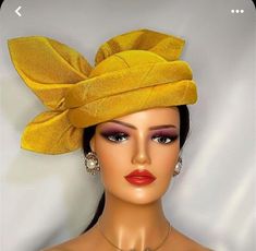 Autogele Fitted Yellow Turban, Church Fascinator One Size Fits Most, Traditional Fitted Costume Hats And Headpieces, Elegant Headwrap For Church, Elegant Church Headwrap In Headband Style, Elegant Church Headwrap Headband, Elegant Church Headwrap Hat, Elegant Yellow Headwrap In Headband Style, Adjustable Yellow Headwrap For Party