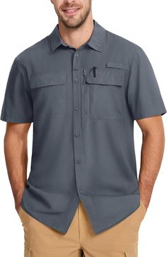 Stay cool and dry in our Men's Mesh Quick Dry Short Sleeve Cargo Shirt! With quick-dry technology, this shirt is perfect for any outdoor activity. Plus, the cargo pockets provide ample storage for your essentials. Stay stylish and comfortable on your adventures with this versatile shirt. Fabric Type: 95% polyester,5% Spandex. SIZE NECK CHEST WAIST SLEEVE S 14-14½″ 34-36″ 28-30″ 32-33″ M 15-15½″ 38-40″ 32-34″ 33-34″ L 16-16½″ 42-44″ 36-38″ 34-35″ XL 17-17½″ 46-48″ 40-42″ 35-36″ 2XL 18-18½″ 50-52″ 44-46″ 36-37″ 3XL 19-19½″ 54-56″ 48-50″ 37-38″ 4XL 20½-21″ 58-60″ 53-55″ 38″ 5XL 22-22½″ 62-64″ 58-60″ 38½″ Winter Knit Hats, Cargo Shirts, White Mesh, Outdoor Activity, Shirt Fabric, Mens Green, 5 S, Us Man, Mens Navy