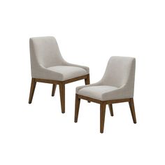 a pair of chairs sitting next to each other