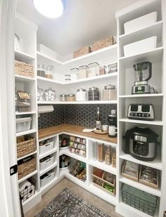 perfect pantry storage ideas to hide away all those large scale kitchen appliances and equipment Hiasan Dalaman Dapur, Ikea Hallway, Organized Pantry