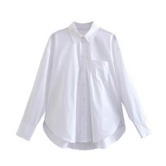 F00143204-103 Casual Collared Poplin Blouse, White Poplin Button-up Shirt, Casual Long Sleeve Poplin Top, Casual White Poplin Tops, White Long Sleeve Poplin Shirt, White Long Sleeve Poplin Tops, White Casual Poplin Blouse, White Poplin Office Shirt, White Poplin Shirt For Office