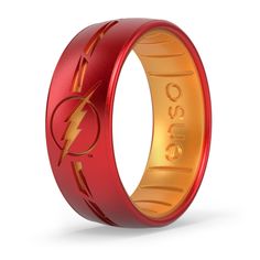 the flash ring is shown in red and gold, with a lightning symbol on it