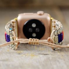 Take a bold step towards luxury with our Dainty Chakra Apple Watch Strap. Handmade with exquisite detail, this strap adds a touch of elegance to every outfit. Elevate your style and connect with your inner self as you take on new challenges with this luxurious accessory. Material: Emperor Jasper, S. Steel. 100% New and Exquisite Quality Size: Around 6.7 (women)/7.3(men)inches. with a slidable knot to adjust the rope to match your wrist. Fit for: Apple Watch 38-41mm/42-45mm Series 9 8 7 6 5 4 3 2 SE Product condition: This apple watch strap has colorful stones but also exceptional details that will make a superb fashion statement and valuable addition to your jewelry collection! Custom Service: Accept, please contact us for details before you place order. Thanks. Return Policy Contact us Trendy Blue Apple Watch Band With Bracelet Strap, Luxury Blue Watch Bands With Bracelet Strap, Adjustable Blue Bracelet Strap Apple Watch Band, Casual Blue Adjustable Apple Watch Band, Adjustable Blue Leather Apple Watch Band, Colorful Stones, Inner Self, Apple Watch Strap, Pitcairn Islands