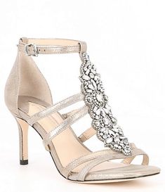 Women's Bridal & Wedding Shoes | Dillard's Elegant Dinner Sandals With 4-inch Heel, Elegant Ankle Strap Sandals For Dinner, Elegant Slingback Sandals, Elegant Silver Slingback Sandals With Ankle Strap, Elegant Slingback Sandals With Removable Insole, Elegant Silver Slingback Sandals With Heel Strap, Elegant Silver Open Heel Slingback Sandals, Elegant Silver Open Toe Slingback Sandals, Elegant Silver Slingback Open Heel Sandals