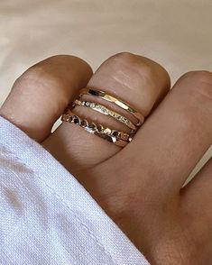 Thick Interlocking Rings – James Michelle Gold Bands With Ring Detail For Promise, 14k Gold Stackable Rings In Rose Gold, Tarnish Resistant Rose Gold Stackable Rings, Stackable Rose Gold Open Ring, Rose Gold Tarnish Resistant Stackable Rings, Rose Gold Tarnish-resistant Promise Ring, Rose Gold Plated Stackable Promise Rings, Rose Gold Tarnish Resistant Fine Jewelry Rings, Gold Metal Stackable Rings Fine Jewelry