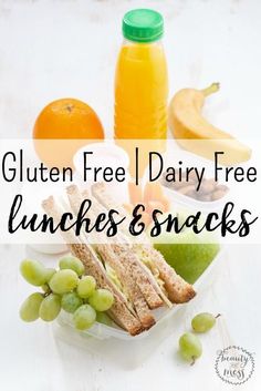 gluten free dairy free lunches and snacks