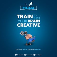 an ad for brain training with the words train to think your brain creative