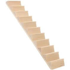 a set of wooden steps on a white background