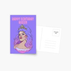 Get my art printed on awesome products. Support me at Redbubble #RBandME: https://www.redbubble.com/i/postcard/Happy-Birthday-Queen-by-RulesofContempt/167369252.V7PMD?asc=u