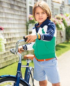 Ralph Lauren Little Boys' Full-Zip Hoodie, Polo & Preston Shorts - just got this jacket for Brody so cute! Toddler Boy Haircuts Longer, Toddler Boy Photography, Boy Haircuts Long, Boys Fashion Trends, Boys Summer Outfits, Ralph Lauren Kids, Boy Models, Boy Poses