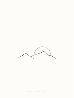 a black and white drawing of mountains