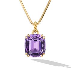 Marbella Pendant in 18K Yellow Gold with Amethyst, 22mm Elegant Large Amethyst Gemstones, Elegant Purple Jewelry With Large Stone, Bracelet Pendant, Amulet Necklace, Bridal Engagement Rings, Sterling Silver Mens, I Love Jewelry, Love Jewelry, Marbella