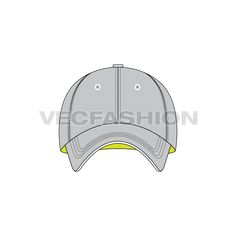 Cotton Twill Baseball Cap Sporty Yellow Baseball Cap For Sports, Gray Visor Snapback Hat For Sports, Gray Baseball Cap For Sports With Curved Bill, Gray Curved Bill Baseball Cap For Sports, Gray Six-panel Baseball Cap For Sports, Sporty Gray Baseball Cap For Sports Events, Sporty Gray Six-panel Baseball Cap, Gray Snapback Hat For Sports, Hat Template