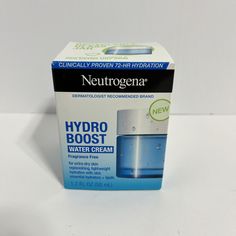 Neutrogena Hydro Boost Water Cream Fragrance-Free 1.7oz./50ml New In Box. Hydro Boost, Neutrogena Hydro Boost, Extra Dry Skin, Skin Essentials, Dermatologist Recommended, Box Signs, Skin Care Moisturizer, Fragrance Free, Fragrance Free Products