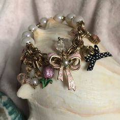 This Betsey Johnson Roses & Bows Charm Bracelet Is So Cute Bcuz It’s Different With A Half Pearl Band. The Beautiful Pearl Band Is Definitely An Added Enhancement Beautifying An Already Beautiful Bracelet! Fair & Reasonable Offers Welcome! Embroidery Jewelry, Betsey Johnson Jewelry, Beautiful Bracelet, Womens Jewelry Bracelets, Betsey Johnson, So Cute, Roses, Charm Bracelet, Women Jewelry