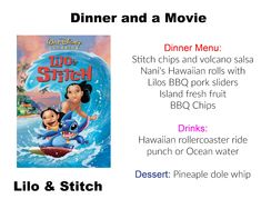 Disney dinner and a movie, movie night, disney night, themed dinner, family night, dinner and a movie Disney Dinner And A Movie, Disney Movie Themed Dinner, Disney Nights, Movie Meals