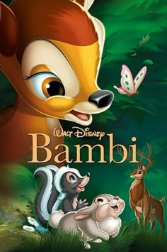 the poster for walt's animated movie, bambi