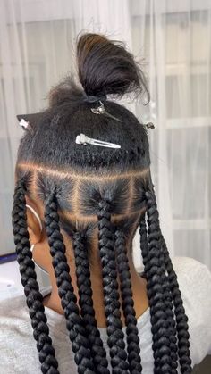 Jumbo Knotless Box Braids Shoulder Length, Large Knotless Parts Guide, Box Braids Parting Guide Jumbo, Xl Jumbo Knotless Box Braids, Large Parting Guide, Large Knotless Layout, Large Parts Knotless Braids, How To Style Jumbo Knotless Braids, Box Braids Large Parts