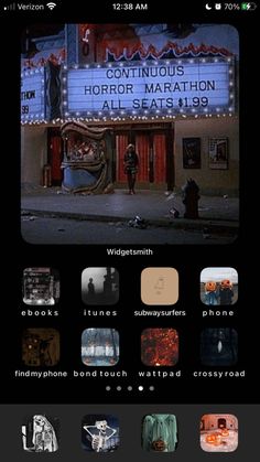 an iphone screen showing the movie theater