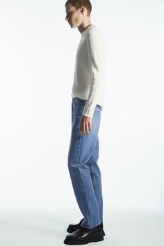 SIGNATURE JEANS - STRAIGHT - LIGHT BLUE - COS Everyday Jeans, Selvedge Denim, White Tee, Recycled Cotton, Wardrobe Essentials, Contemporary Style, Fashion Brand, Mid Rise, Straight Leg