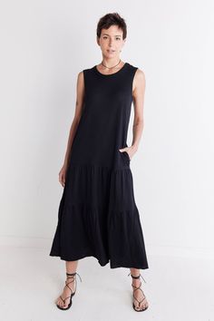 Dress With Heels, Top Tier, Pima Cotton, Cotton Dress, Cotton Dresses, Oversized Fits, Fashion Forward, Black Dress, Heels