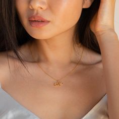 Wear the initials of someone close to you and feel their presence always. Our dainty letter necklace in gold is a great option to subtly keep your loved ones close and works perfectly as a romantic gift for a birthday or anniversary.• Material: High Quality Solid 925 Sterling Silver• Finish: 18K Gold• Dimension: ~ 10mm Dainty Initial Pendant on an adjustable 16 to 18 inch chain SKU: RR-NR100 Anniversary Initial Pendant Necklace With Delicate Chain, Elegant Everyday Charm Necklace With Birth Flower, Dainty Initial Necklace With Delicate Chain For Anniversary, Delicate Initials Name Necklace For Everyday, Dainty Clavicle Chain Name Necklace For Anniversary, Delicate Gold Initial Pendant Name Necklace, Feminine Gold Charm Necklace For Gift, Feminine Gold Charm Necklaces For Gifts, Delicate Personalized Yellow Gold Initial Necklace