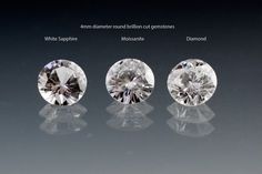 three different types of diamond cut diamonds