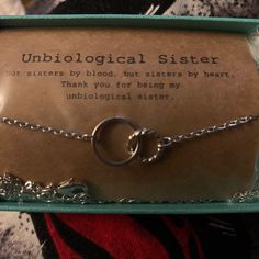 Unbiological sister necklace Soul Sister Big Little | Etsy Adjustable Hypoallergenic Necklace For Friendship, Nickel-free Charm Necklaces For Best Friend Gift, Unbiological Sister Necklace, Bff Rings, Best Friend Rings, Unbiological Sister, Bracelet Name, Best Friend Necklace, Friend Rings