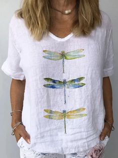 Watercolor Dragonfly, Kite Designs, Linen Tops, Dragonfly Prints, Dragonflies Design, Retro Floral, Linen Top, Skirts With Pockets, Belleza Natural