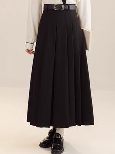 Your favorite tennis skirt style but in a longer version! Complete with belt loops and an elastic back. S: 25" waist, 33" lengthM: 26.5" waist, 33" lengthL: 28" waist, 33" length Long Pleated Black Skirt, Pleated School Uniform Skirt, Solid Pleated School Uniform Skirt, School Uniform Style Skirt, Full Tennis Skirt, Solid Lined Skirt For School, School Flared Pleated Skirt, Solid Color Lined Skirt For School, Black Midi Pleated Skirt With Elastic Waistband