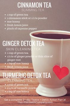 Ginger Detox, Detox Tea Recipe, Cinnamon Tea, Diet Snacks, Healthy Detox, A Cup Of Tea, Health Drink