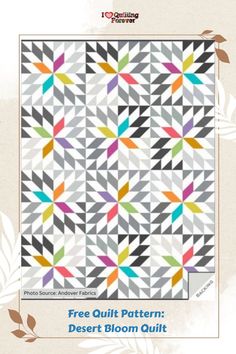 Free Quilt Pattern Desert Bloom Quilt Twin Star Quilt Block Pattern, Atomic Starburst Quilt Pattern Free, Allpeoplequilt.com Free Pattern, Variable Star Quilt Patterns, Queen Size Quilt Pattern\ Yardage