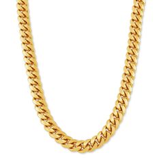 in stock Luxury Yellow Gold Cuban Link Necklace Tarnish Resistant, Luxury Tarnish-resistant Yellow Gold Cuban Link Necklace, Luxury Tarnish Resistant Chain Link Necklace, Gold-plated Yellow Gold Cuban Link Necklace, Luxury Yellow Gold Curb Chain Necklace, Formal Yellow Gold Cuban Link Necklace Tarnish Resistant, Luxury Gold Plated Yellow Gold Cuban Link Necklace, Luxury Gold Cuban Link Necklace With Solid Construction, Luxury Tarnish Resistant Cuban Link Chain Necklace