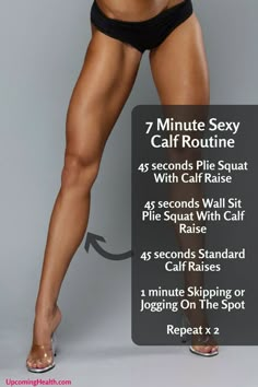 Calf Workout, Calf Exercises, Plus Size Fitness, Popular Workouts, Fitness Workout For Women, Exercise Fitness, Workout For Beginners, Leg Workout