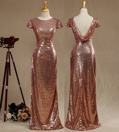 Rose Gold Sequin Bridesmaid Dress, Sequins Bridesmaid Dresses, Anniversary Dresses, Gold Sequin Bridesmaid Dress, Bridesmaid Dresses 2017, Sparkle Prom Dress, Wedding Wishlist, Rose Gold Bridesmaid, Gold Dresses