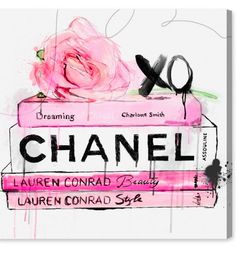 Pretty Art is always good for the soul #favorites Chanel Art, Rose Wall Art, Flower Canvas Wall Art, Glam Wall Art, Word Wall Art, Typography Wall Art, Canvas Quotes, Flower Canvas, Oliver Gal