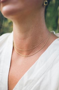 Dainty 18K Gold Fill Rope Chain – Honeydove Vintage Simple Gold Chain, Gold Rope Chains, Necklines For Dresses, Silk Dyeing, Simple Elegance, My Mother, Rope Chain, Gold Chain, Gold Chains