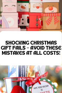 christmas gifts are stacked on top of each other with the words shopping christmas gifts - avoid these