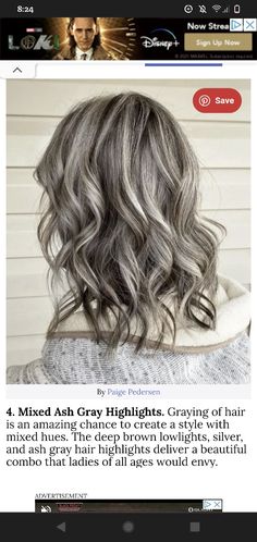 Hair Color Highlights Ideas, Hide Gray Hair With Highlights Brunettes, Grey Hair Lowlights, Grey Brown Hair, Gray Highlights, Grey Highlights, Ash Hair