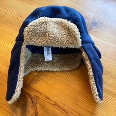 So Cute And So Warm. Per Tags, Fits Head Circumference Of 52-54 Cm Blue Adjustable Hat For Playtime, Navy Cotton Winter Hat, Winter Navy Cotton Hat, Casual Beanie For Playtime, Blue Outdoor Beanie Hat, Blue Adjustable Outdoor Hats, Outdoor Blue Beanie Hat, Warm Blue Cap, Adjustable Cotton Hats By Gap