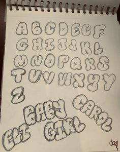 the letters are drawn on paper and placed next to each other